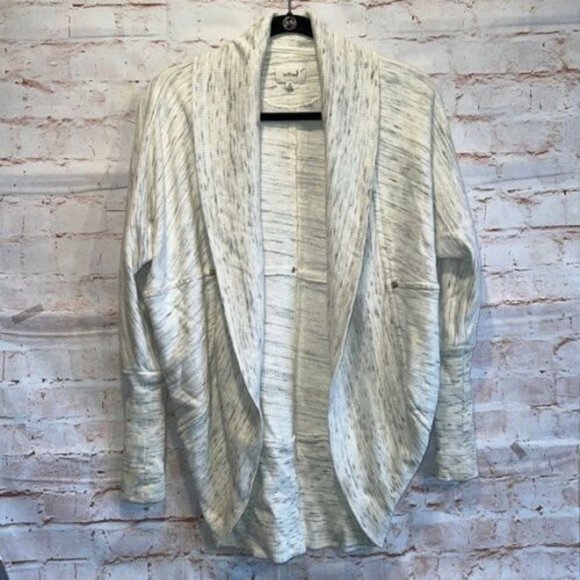 Aritzia Wilfred Diderot Sweater Open Cocoon Cardigan, Space Dye, Extra Small XS - Picture 1 of 9